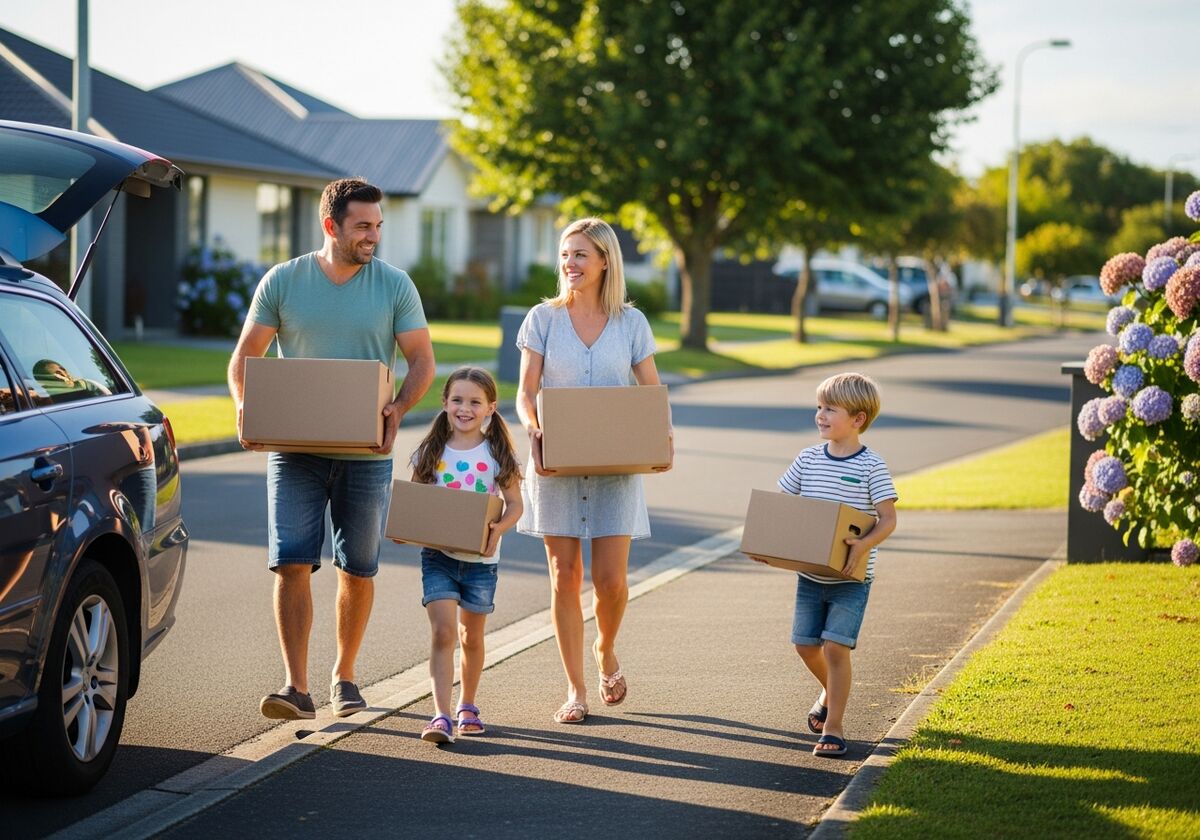 Couple moving into their next home