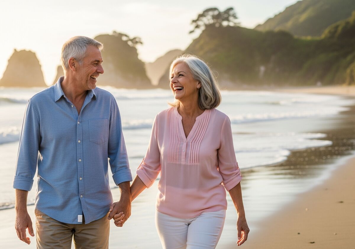 Retired couple enjoying time together